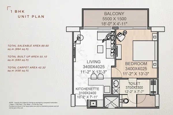1 BHK Plan
